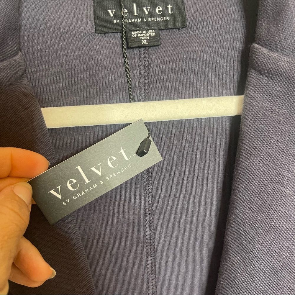 Velvet by Graham & Spenser Navy Benjamin Blazer New XL View 5